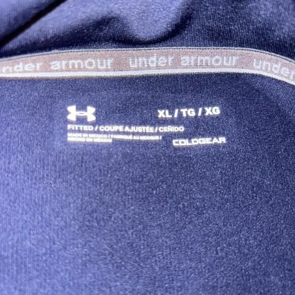 Men’s XL Under Armour Dark Blue ColdGear Top - Picture 2 of 3
